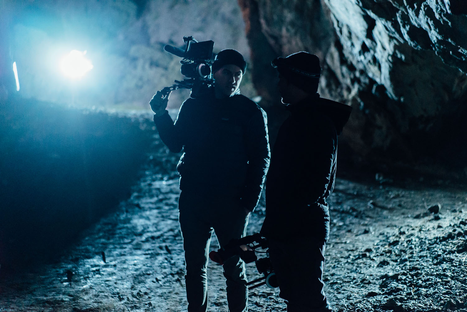 Voda Films in a dark cave