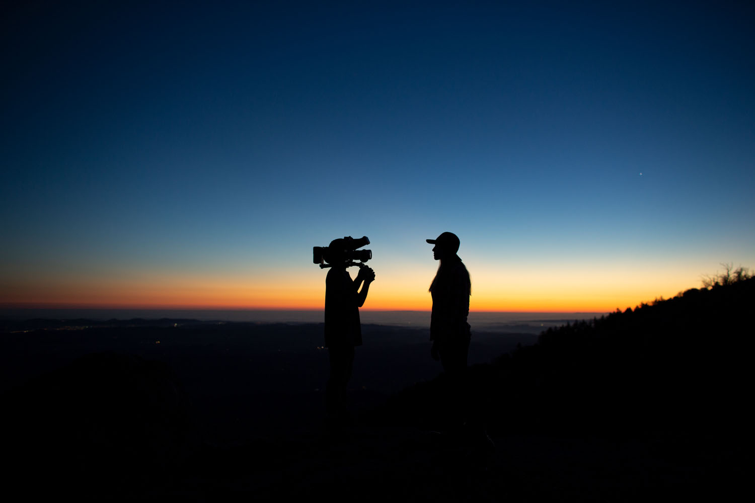 Voda Films against a sunset